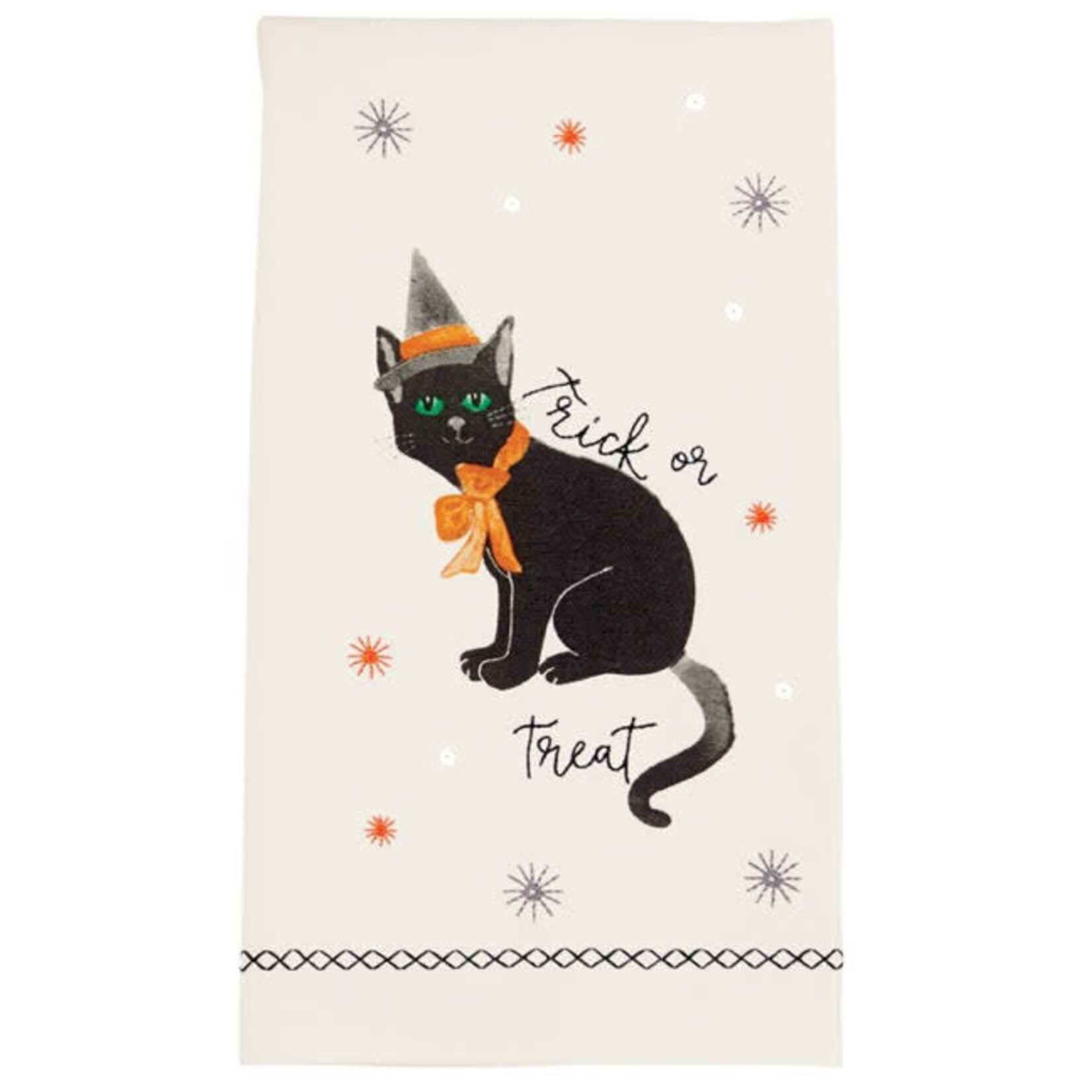 Mudpie Mudpie Cat Sequin Hand Towel