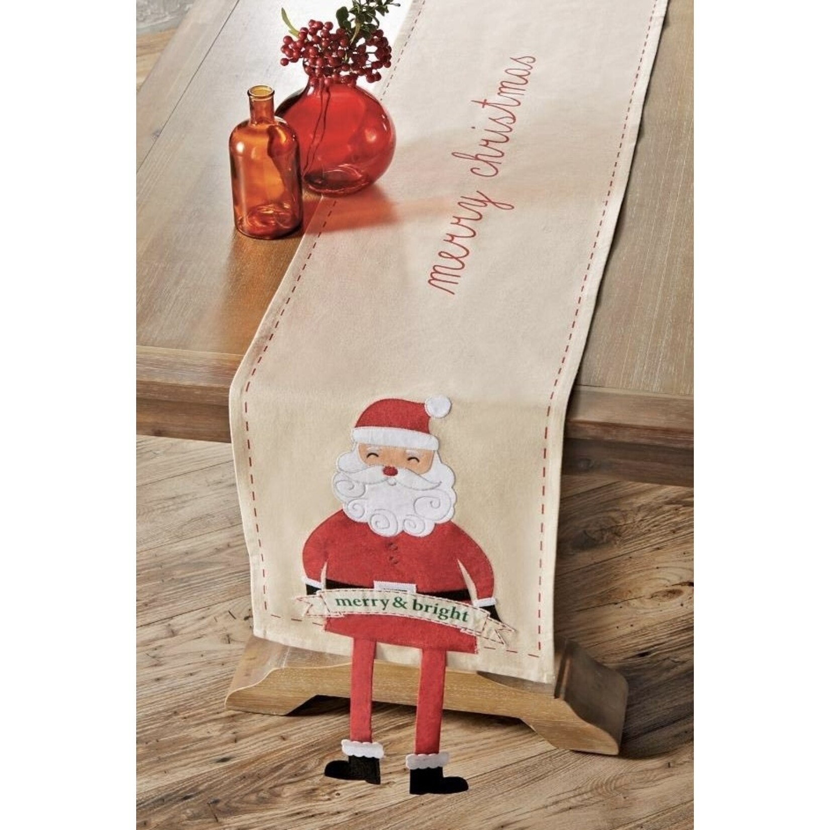 Mudpie Mudpie Christmas Dangle Leg Runner Santa