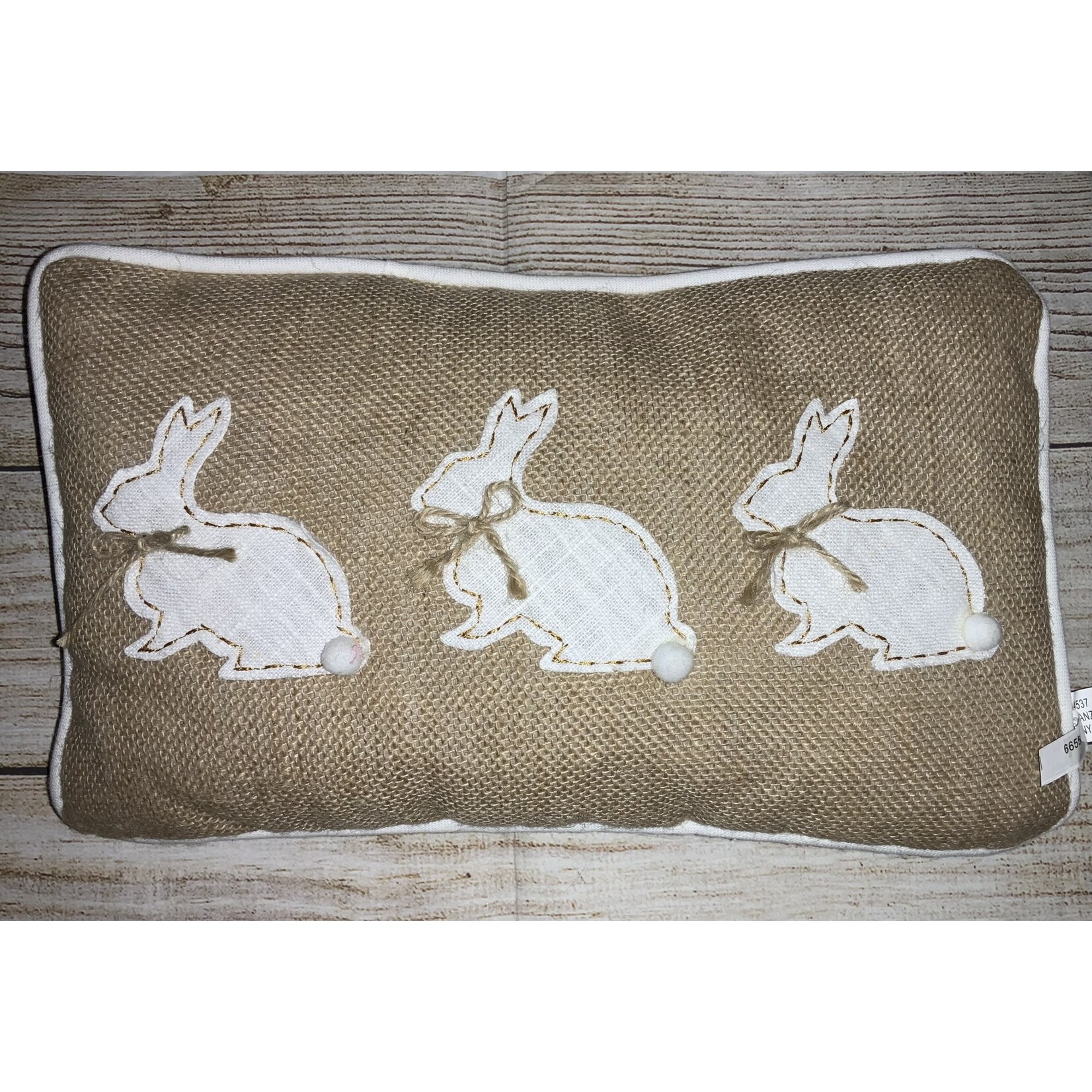 Ganz Ganz Burlap Bunny Pillow