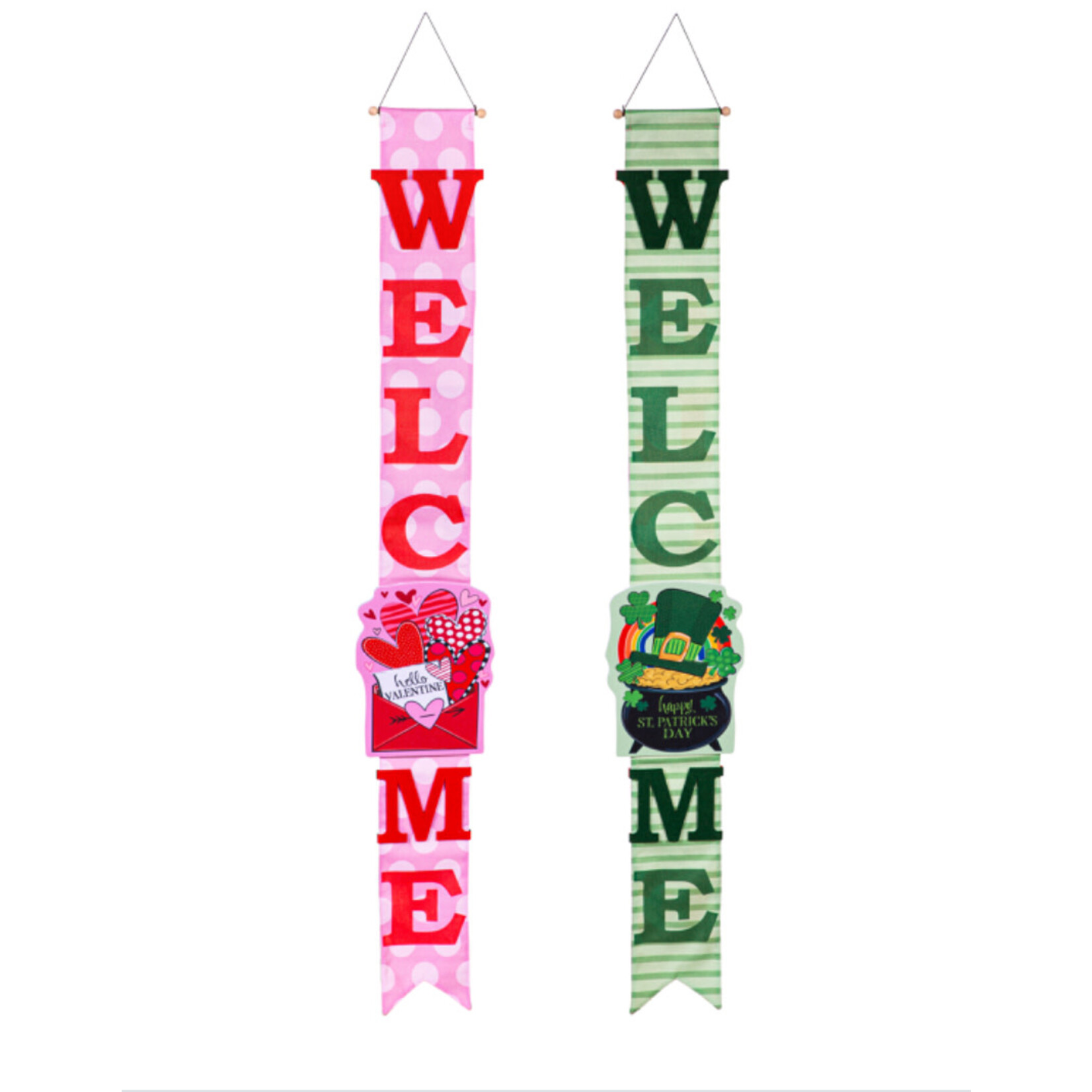 Evergreen Sending Love Valentine’s Day/End of the Rainbow Double Sided Door Banner