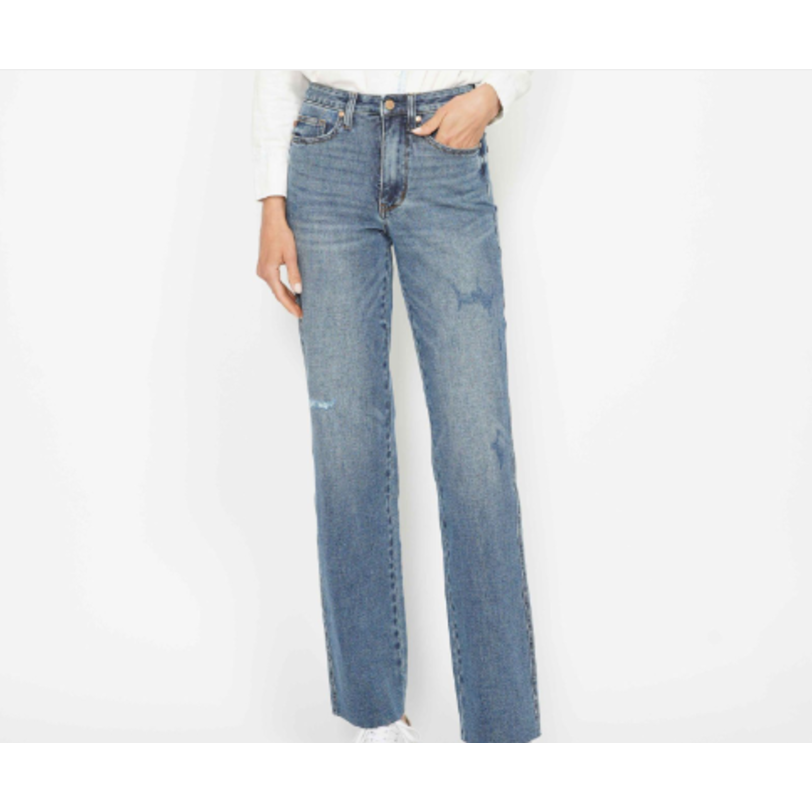 Judy Blue Judy Blue High Waist Tummy Control Cut Raw Hem Straight 88848