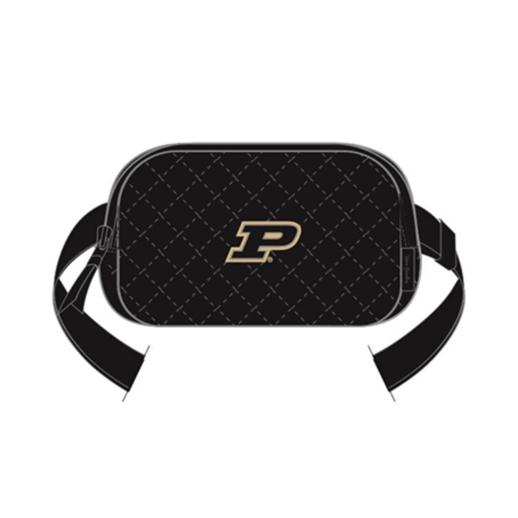 Vera Bradley Vera Bradley Mini Belt Bag Black with Purdue University