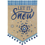 Carson Let It Snow Appliqué Garden Flag