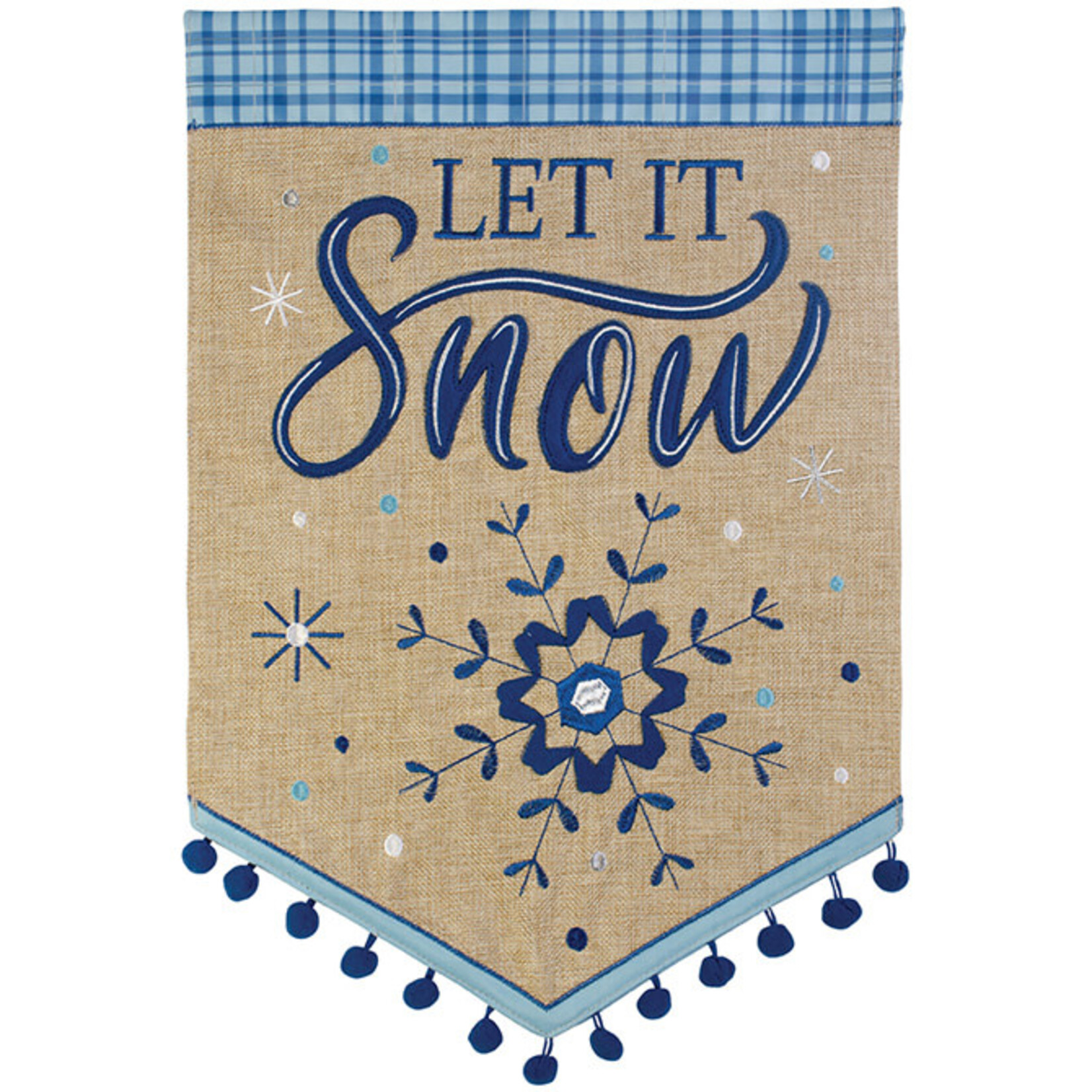 Carson Let It Snow Appliqué Garden Flag