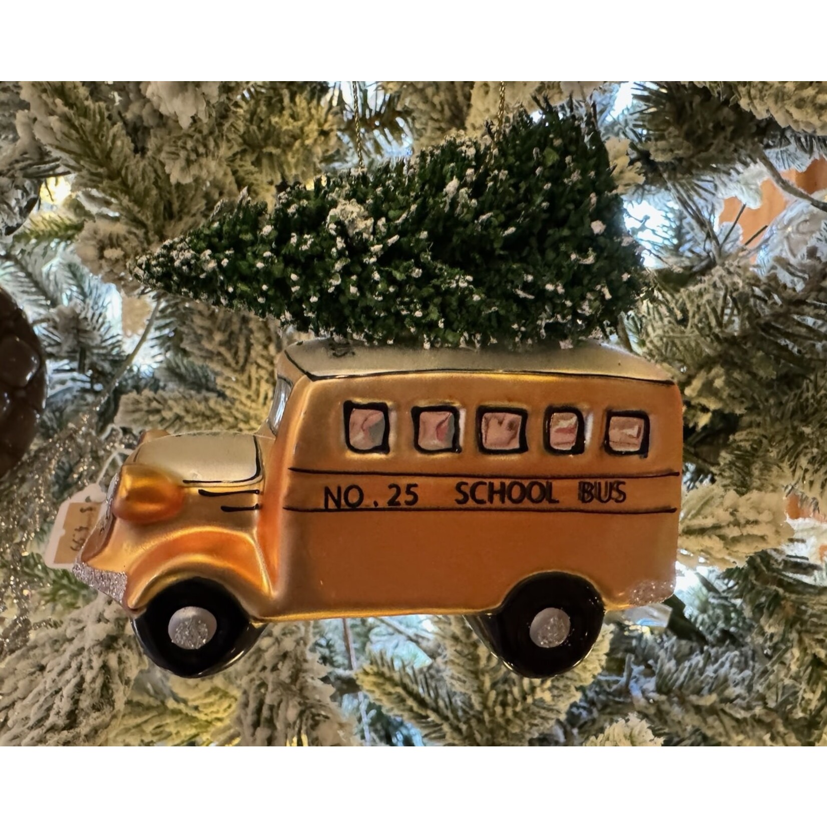 Creative Co-op Creative Co-op Bus Ornament w/Tree