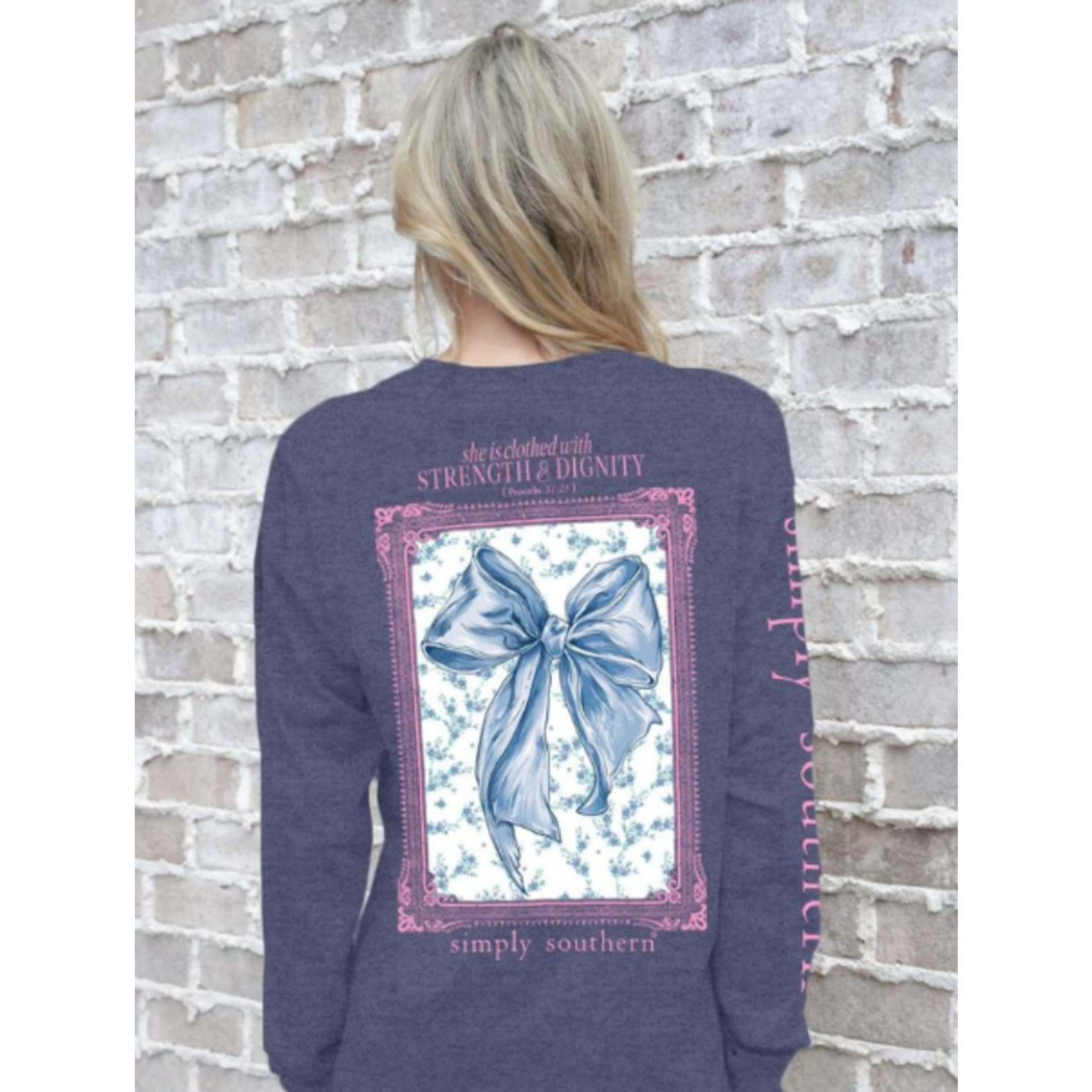 Simply Southern Simply Southern Long Sleeve She is Clothed Denim Heather