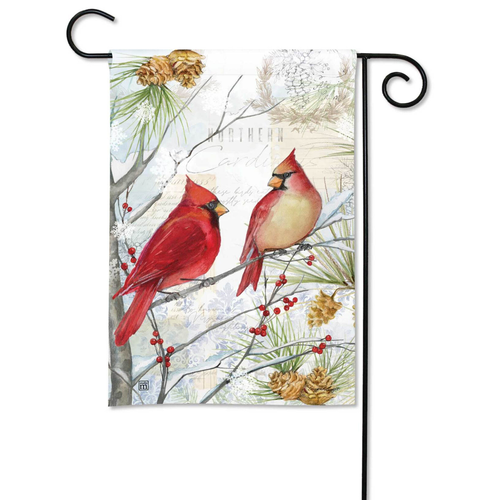 Studio M Northern Cardinals Garden Flag