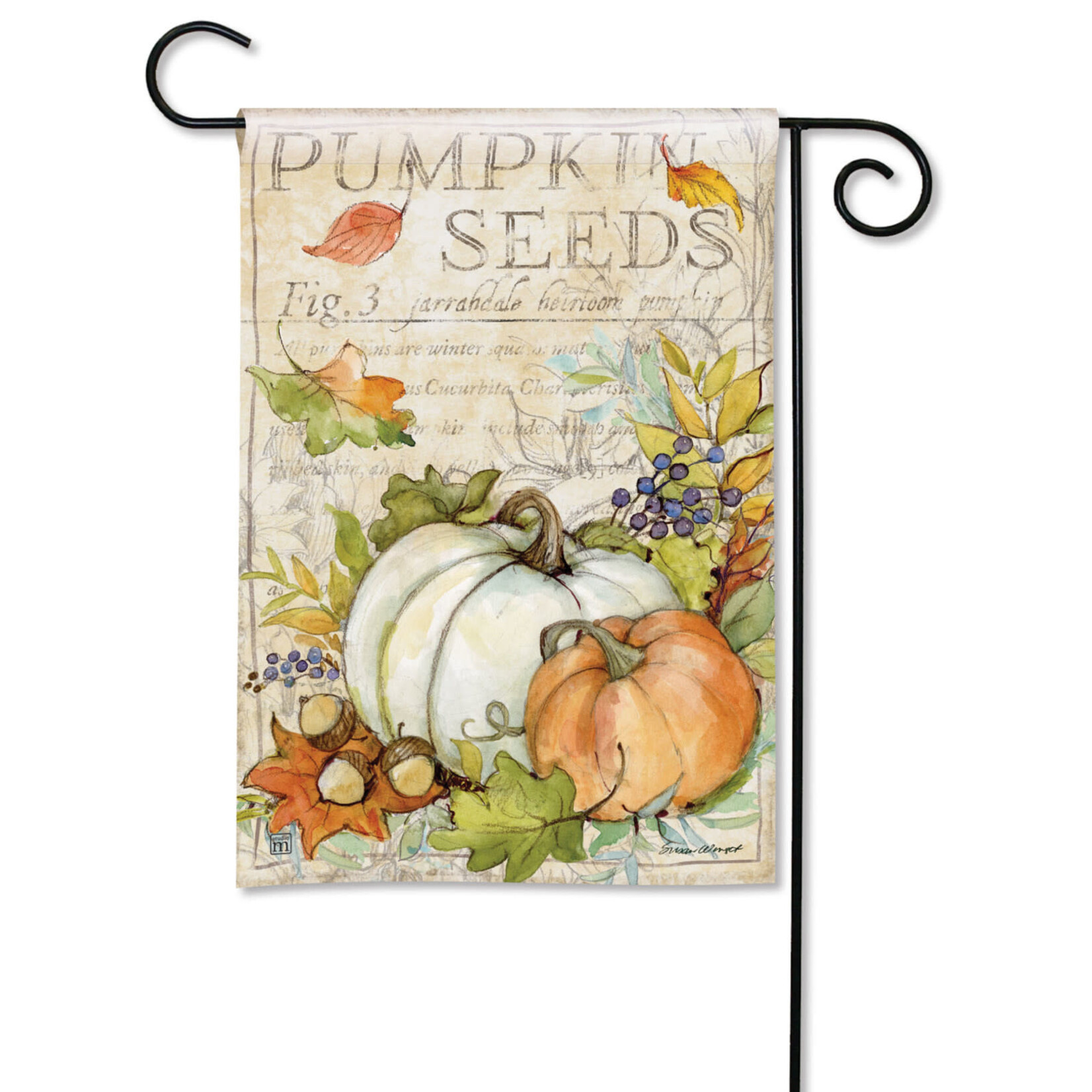 Studio M Pumpkin Seed Sack Garden Flag