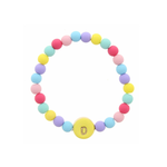 Jane Marie Jane Marie Kids Yellow Stamped Multicolored Beaded Initial Bracelet "D"