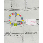 Jane Marie Jane Marie Kids Lime Stamped Beaded Multicolored Initial Bracelet "B"