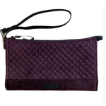 Vera Bradley Vera Bradley Velvet Iconic RFID Slim Wristlet in Blackberry Wine