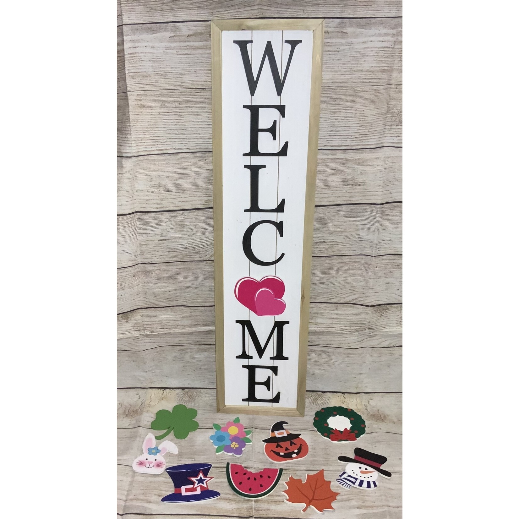 Gerson Wood Porch Sign w/Seasonal Magnets