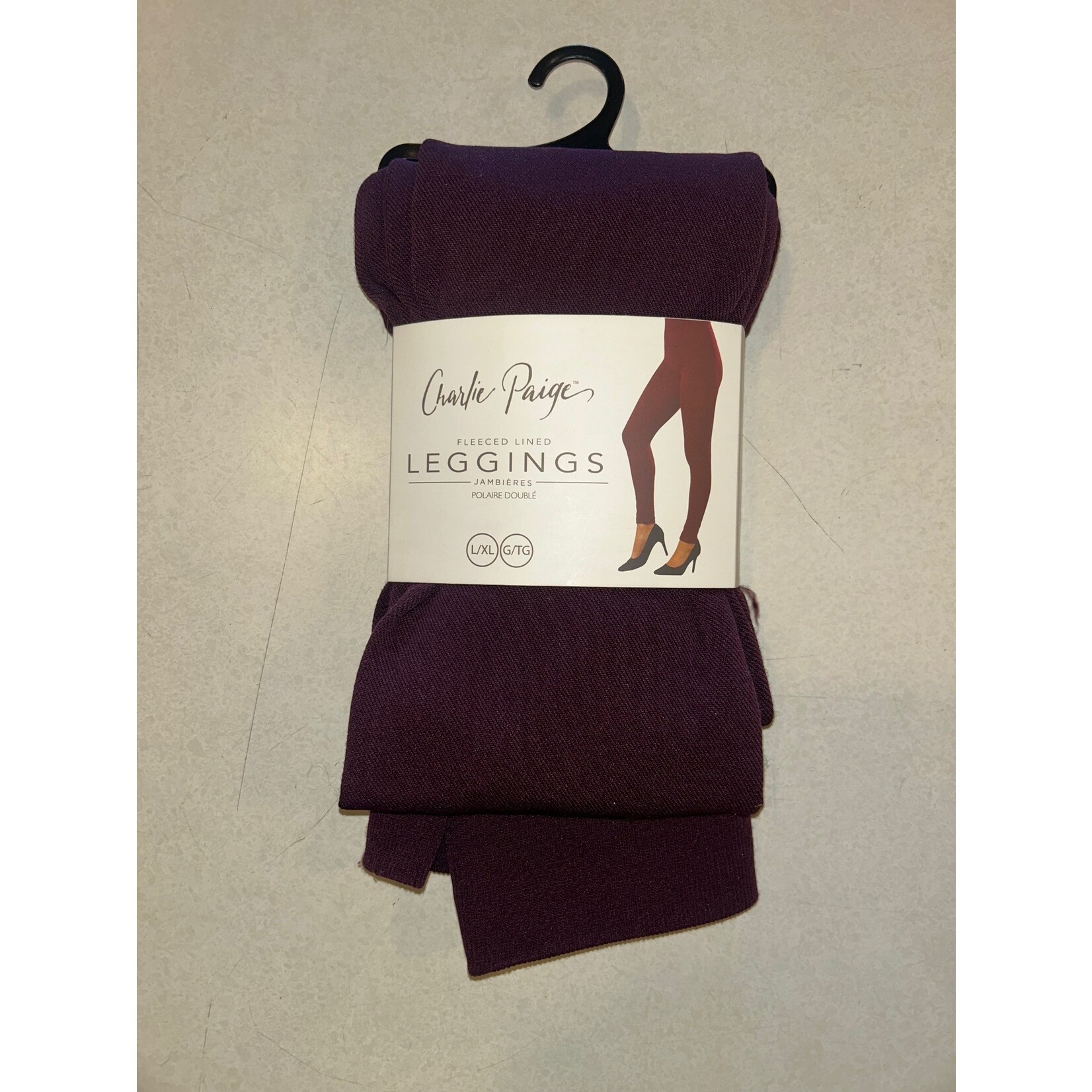 Charlie Paige Essential Fleece Lined Leggings In Nylon Spandex by Charlie Paige L/XL