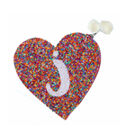 Jane Marie Jane Marie Muti Rainbow Bead Zipper Coin Purse "J"