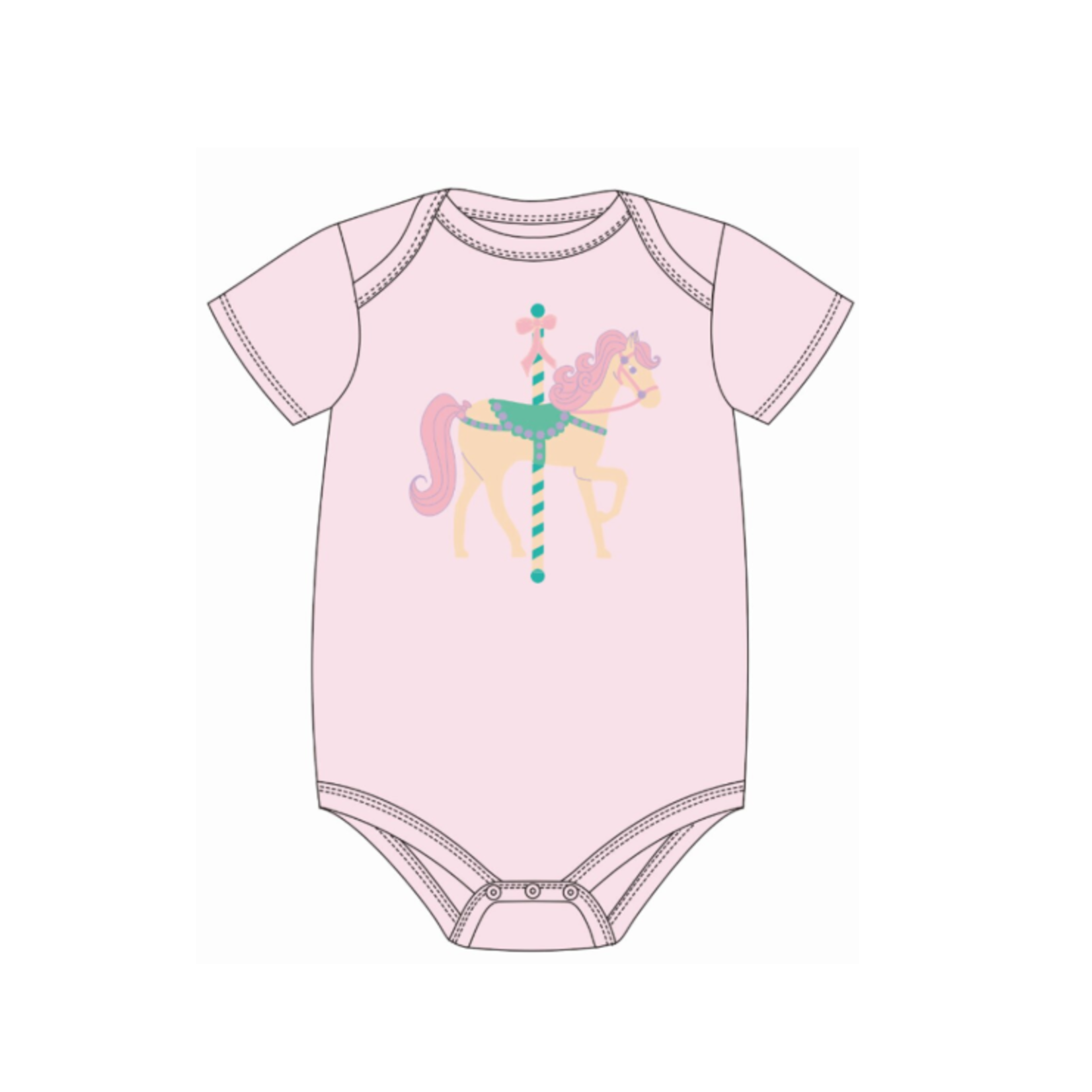 Jane Marie Jane Marie Kids Carousel Horse Onesie