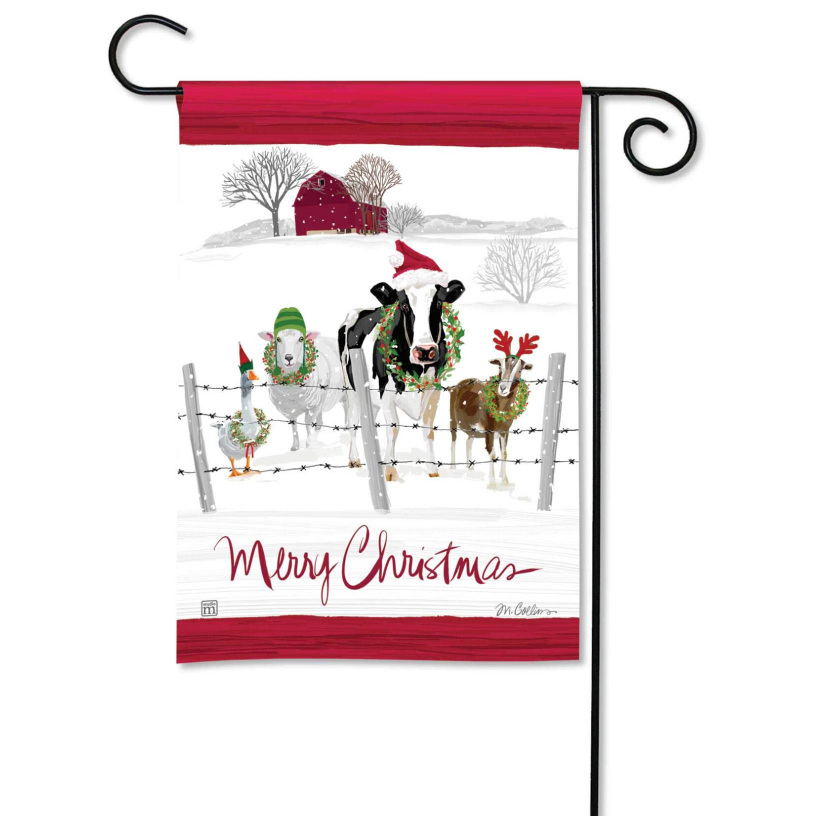 Studio M Holiday Greeters Garden Flag