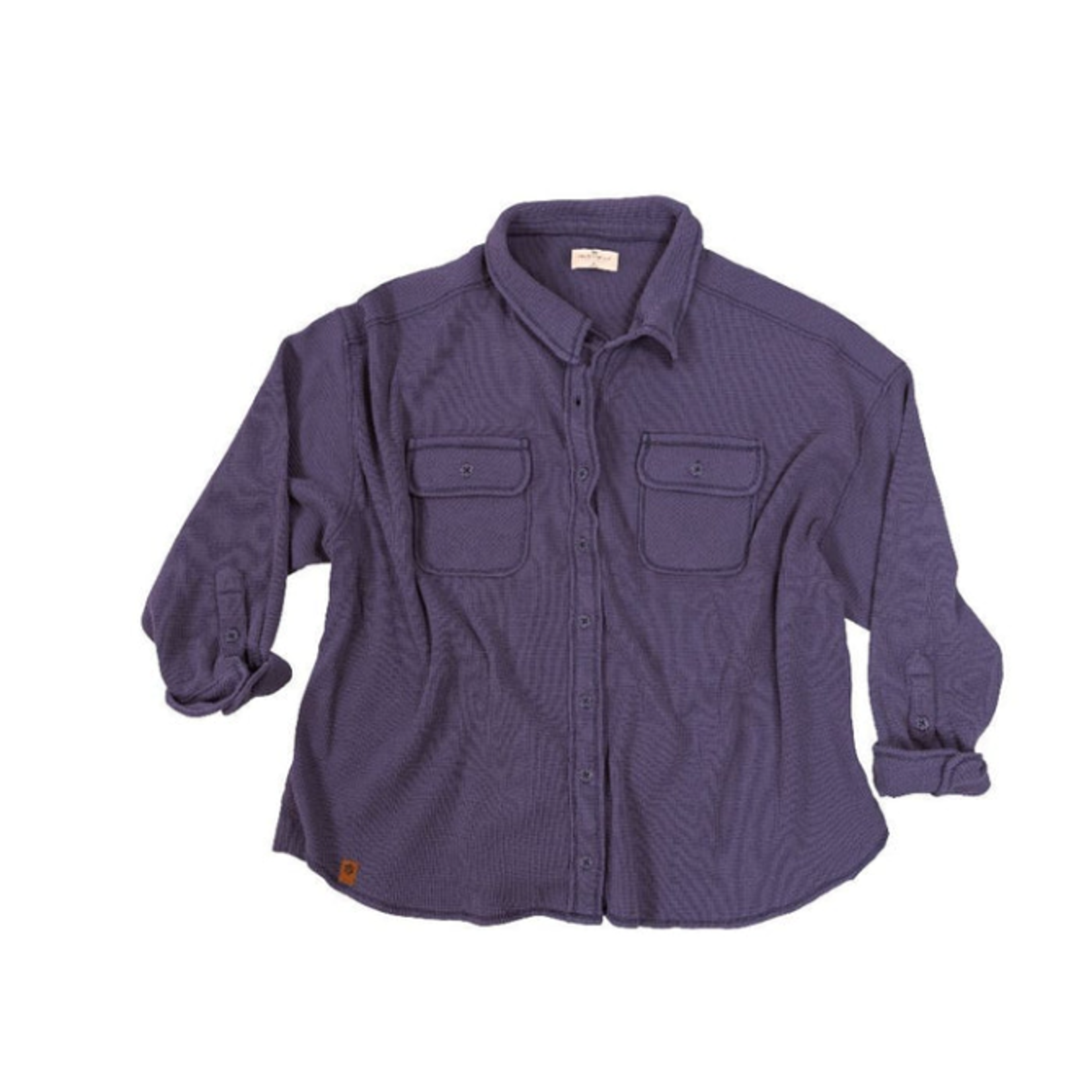 Simply Southern Simply Southern Waffle Shacket Navy