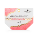 Soul Stacks Soul Stacks Birthstone Bracelet April