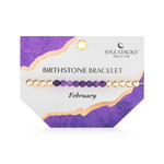 Soul Stacks Soul Stacks Birthstone Bracelet February