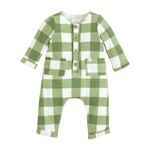 Mudpie Mudpie Green Check Waffle 1-Piece