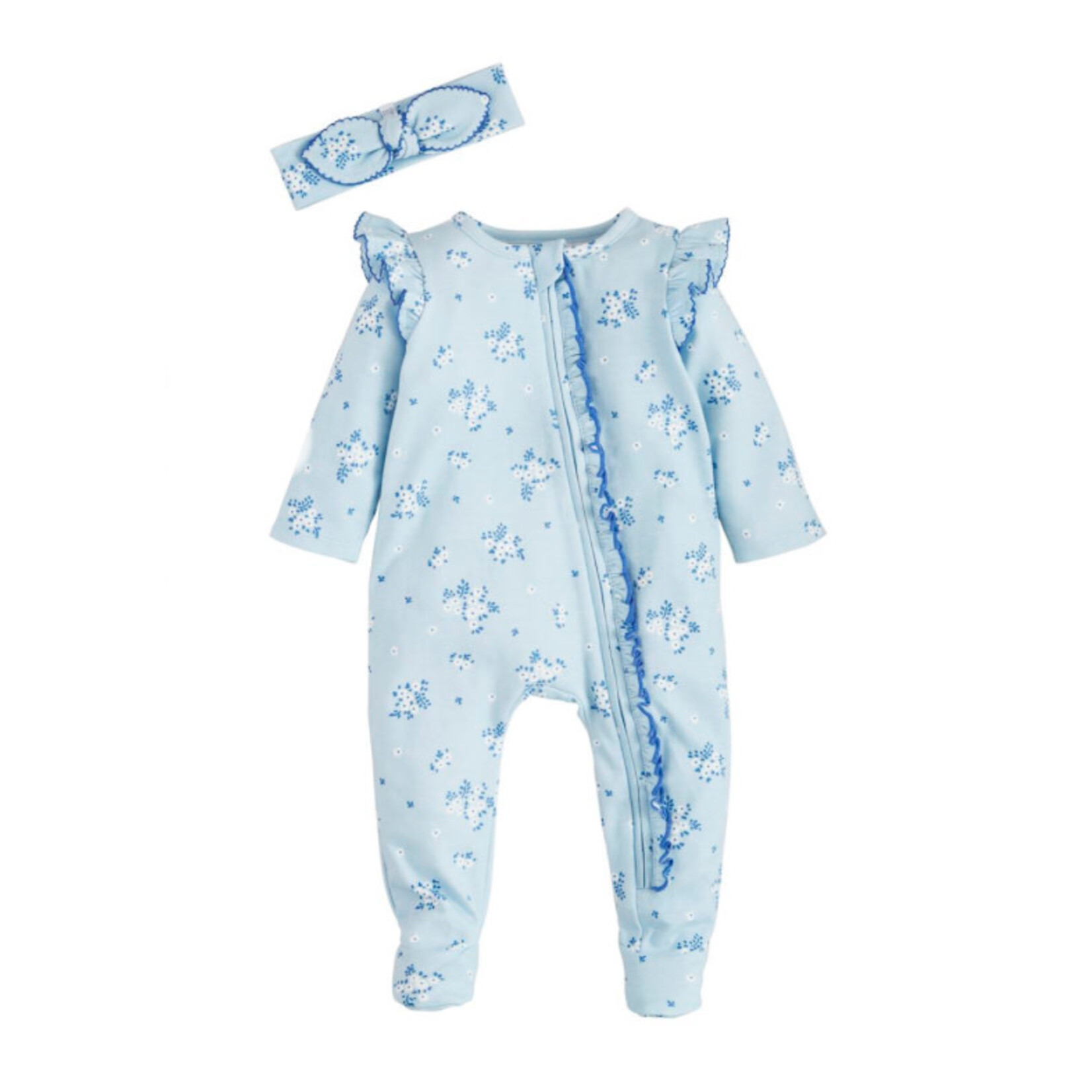 Mudpie Mudpie Ditsy Blue Floral Sleeper