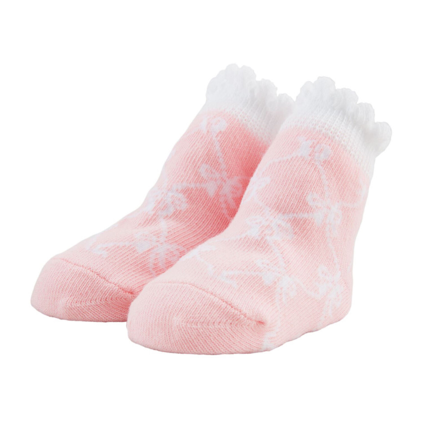 Mudpie Mudpie Gingham Bow Rattle Toe Socks