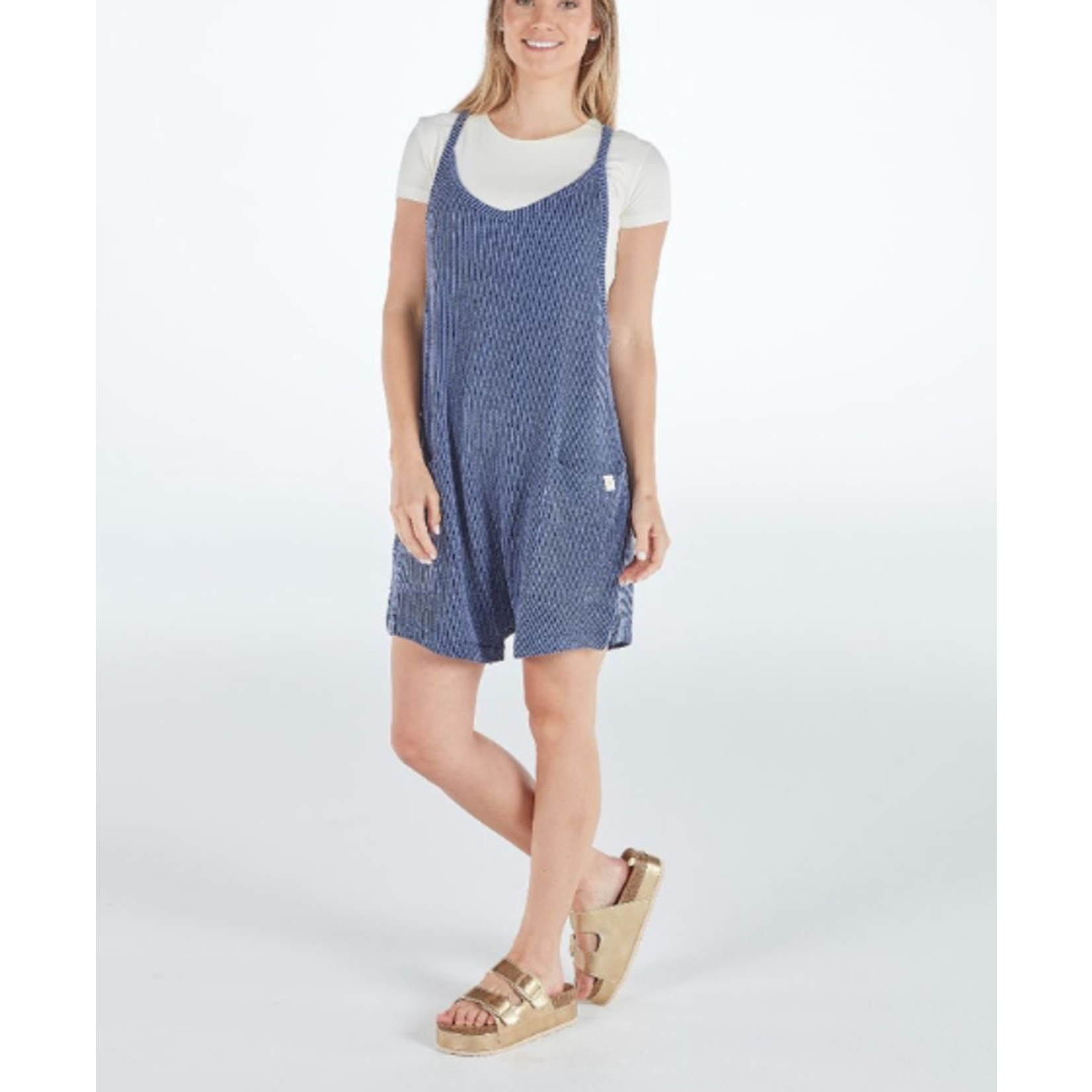 Simply Southern Simply Southern Knit Romper Navy