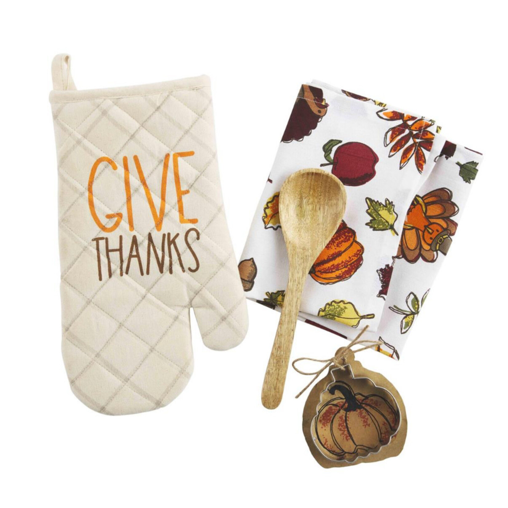 Mudpie Mudpie Give Thanks Oven Mitt & Towel Set