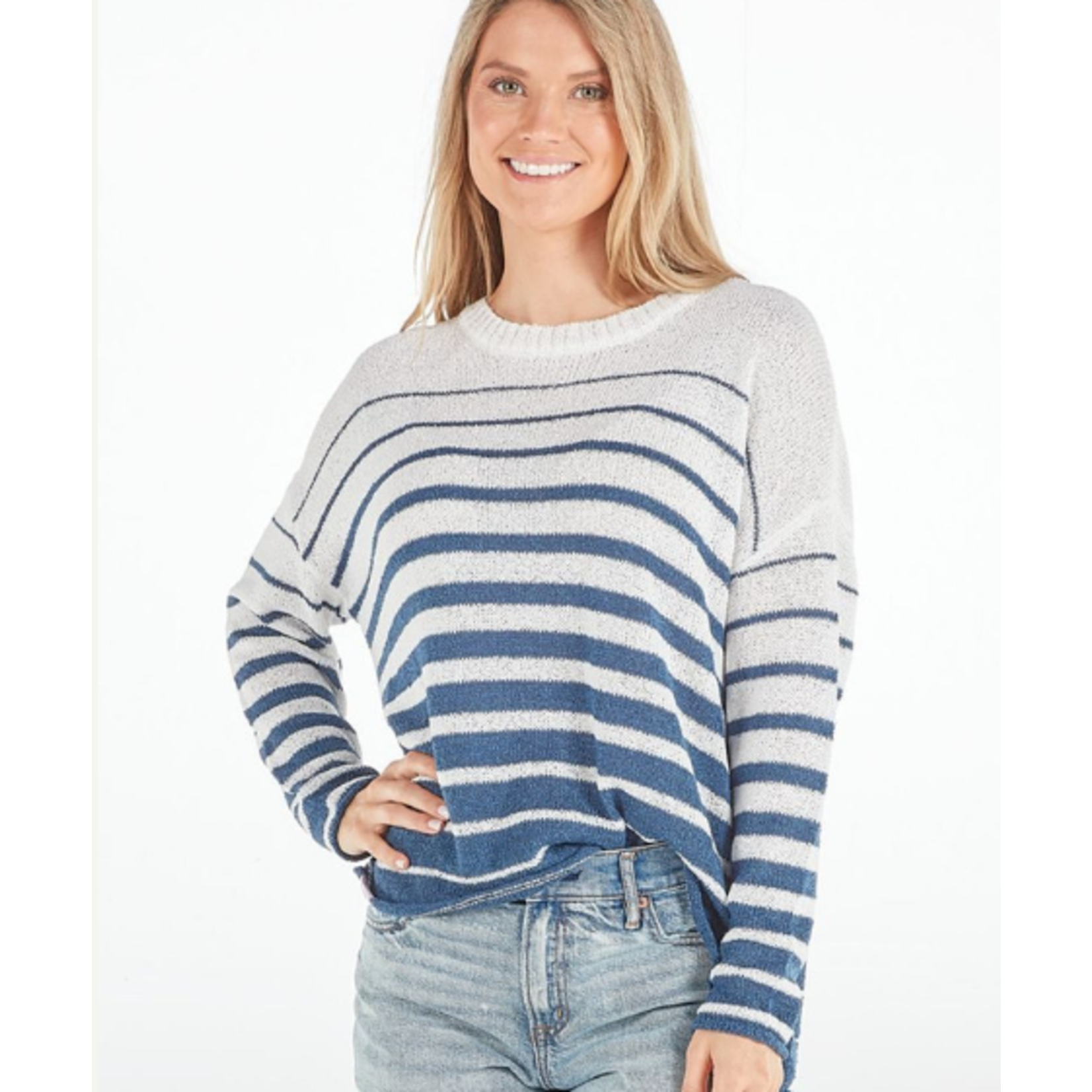 Simply Southern Simply Southern Knit Sweater Deep Sea