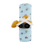Mudpie Mudpie Swaddle & Rattle Set Construction