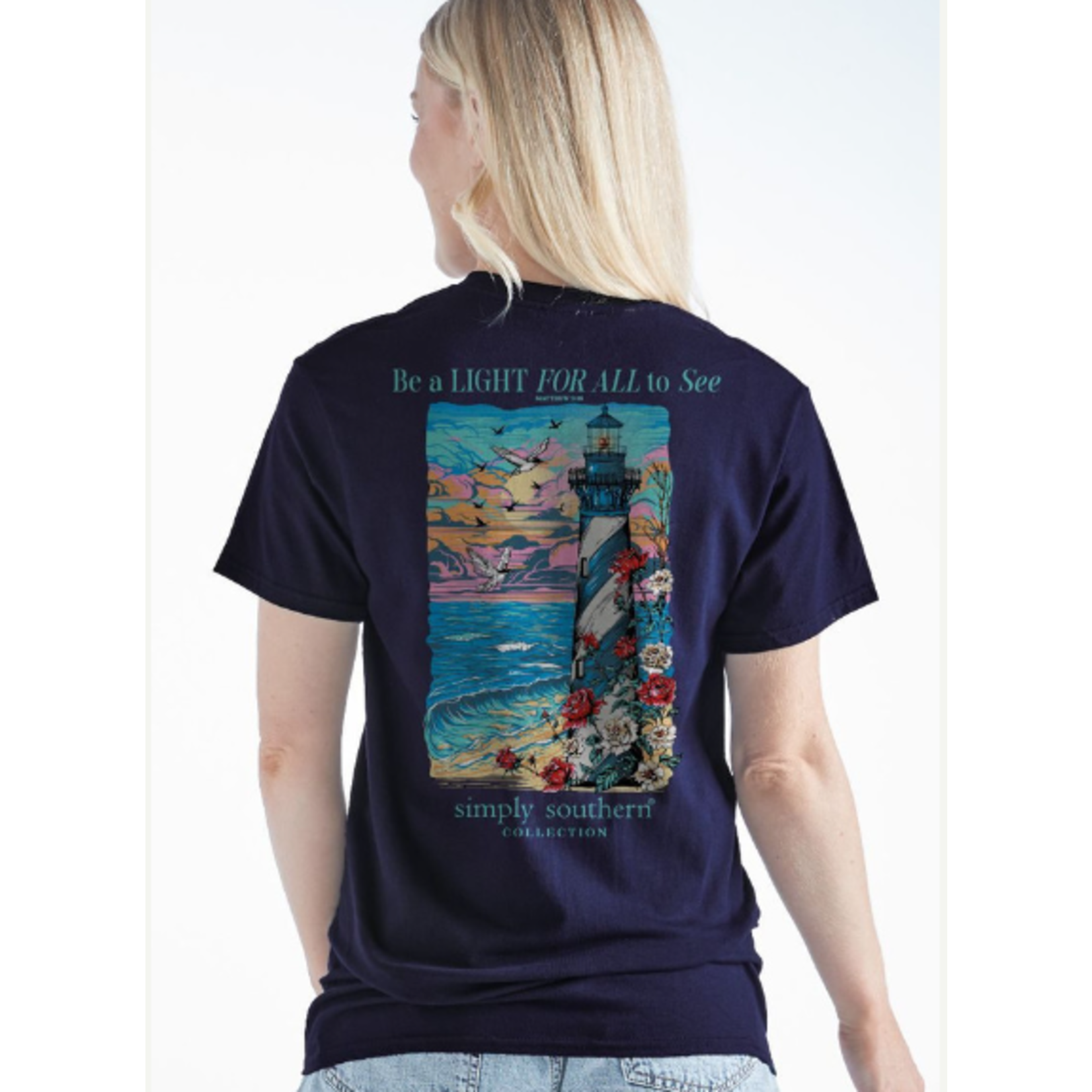 Simply Southern Simply Southern Short Sleeve Light Navy