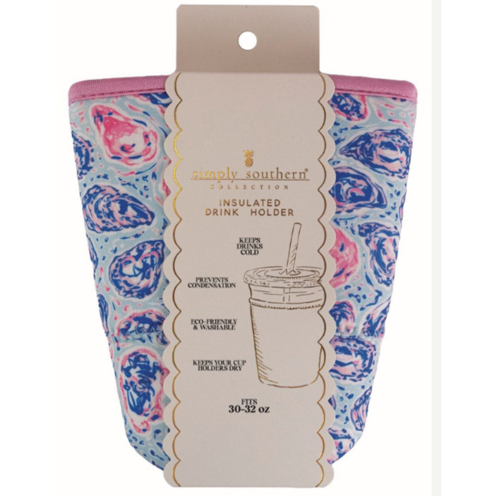 Simply Southern Simply Southern Large Drink Sleeve Oyster