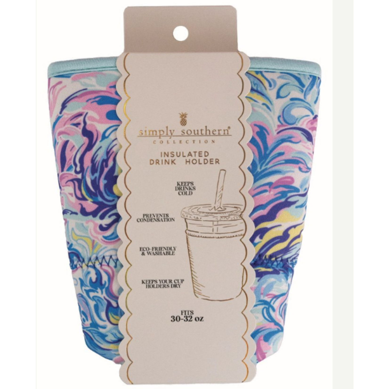 Simply Southern Simply Southern Large Drink Sleeve Watercolor