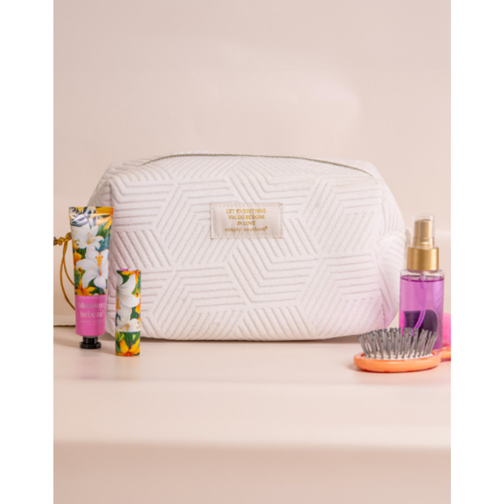 Simply Southern Simply Southern Terry Cosmetic Bag Ivory