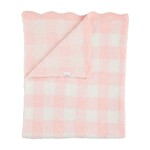 Mudpie Mudpie Chenille Gingham Blanket Pink