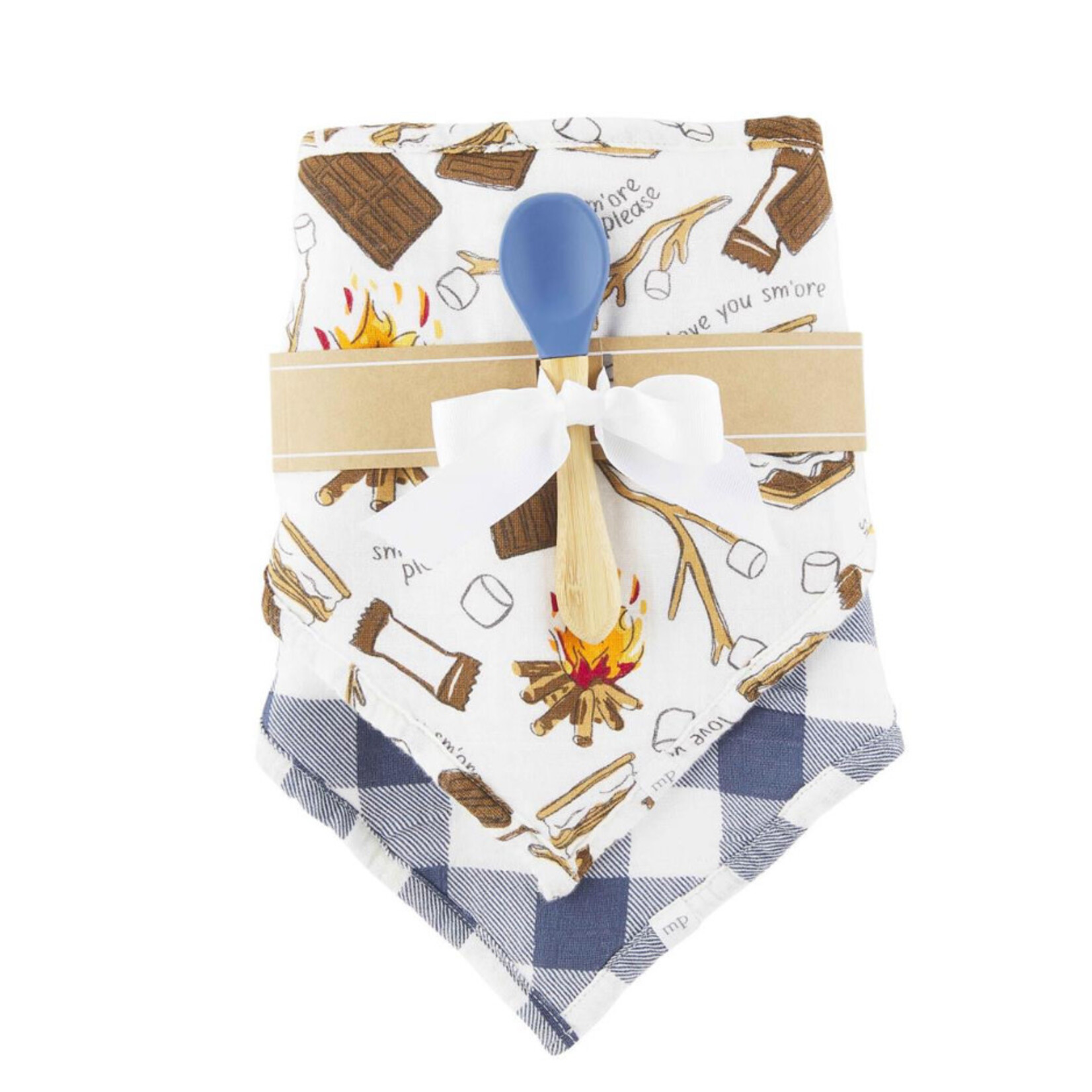 Mudpie Mudpie Bibs & Spoon Set S’mores
