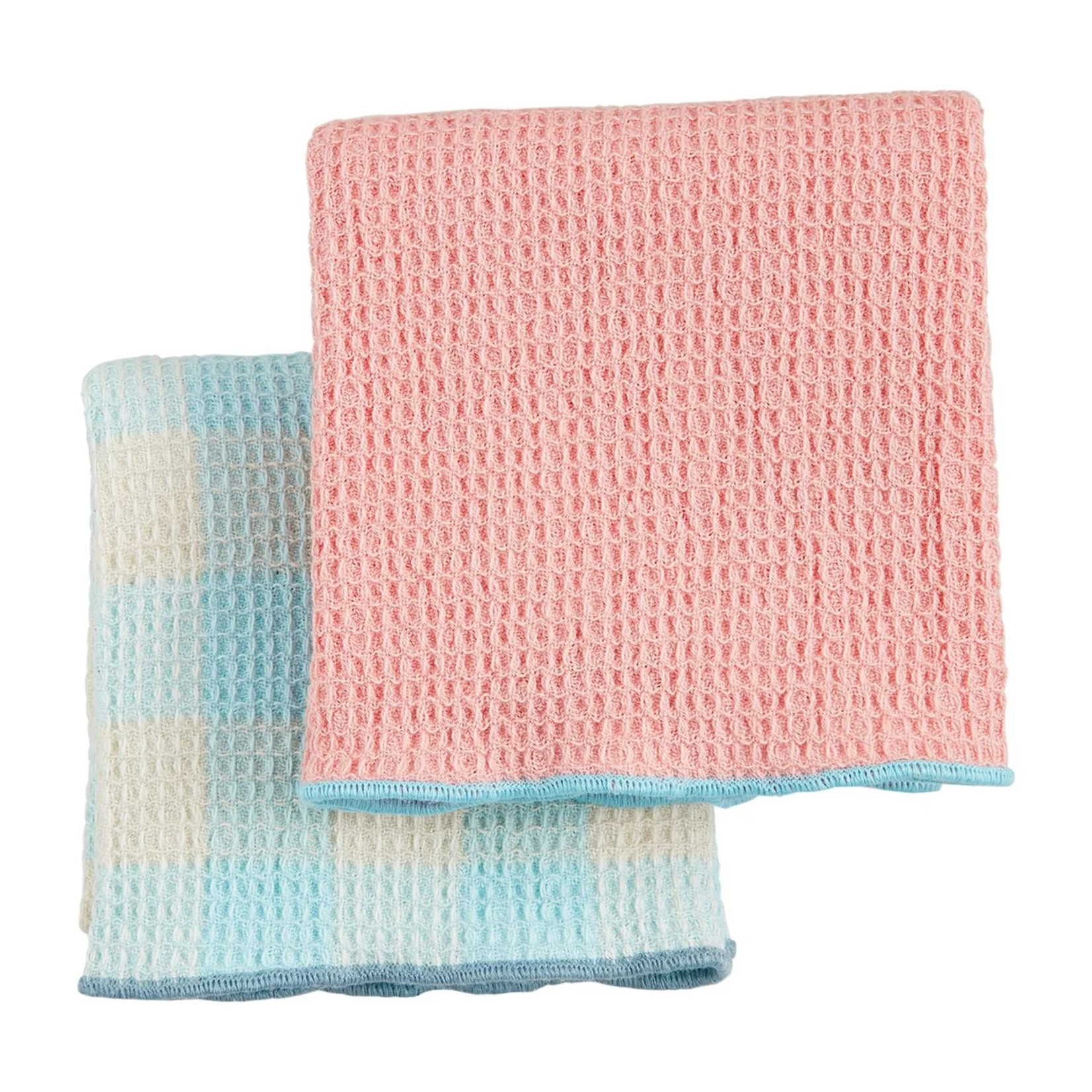 Mudpie Mudpie Waffle Towel Set Pink