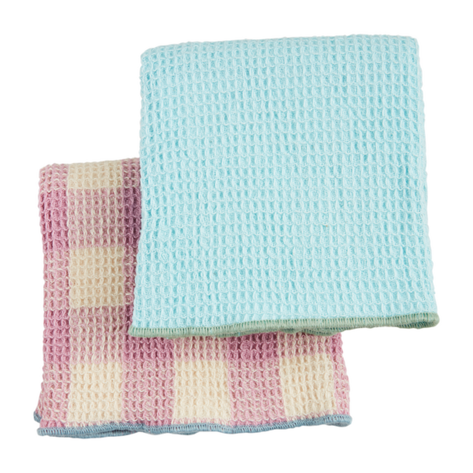 Mudpie Mudpie Waffle Towel Set Blue