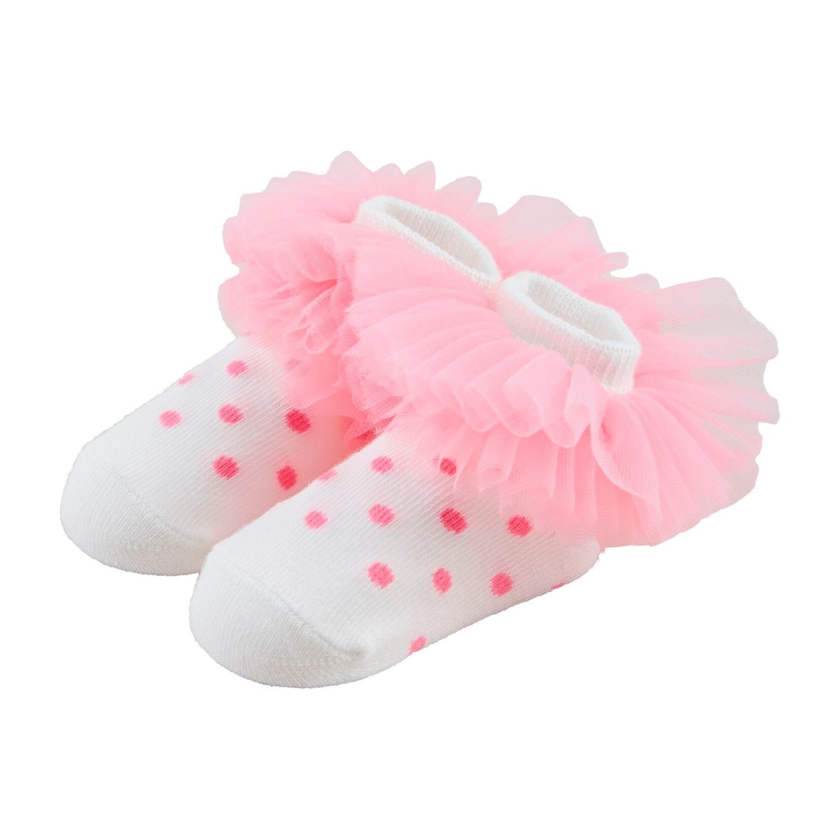 Mudpie Mudpie Tutu Socks Pink Dot 0-12M