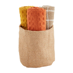Mudpie Mudpie Jute Basket Towel Set Taupe