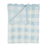 Mudpie Mudpie Chenille Gingham Blanket Blue