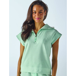 Simply Southern Simply Southern Quarter Zip Quilted Short Sleeve Top Seafoam