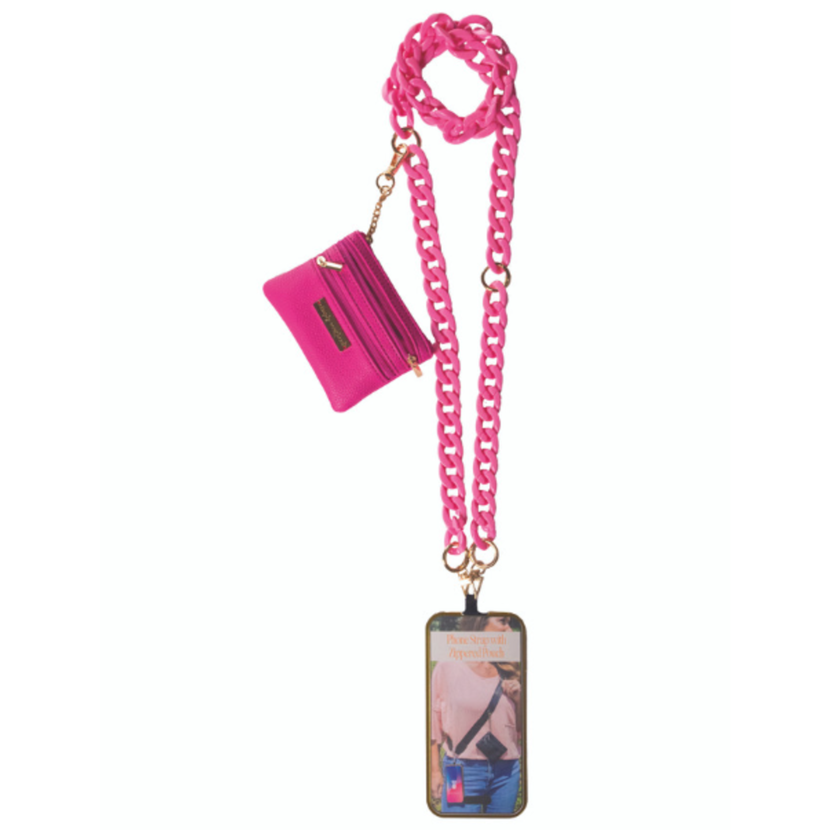 Simply Southern Simply Southern Crossbody Chain Link Phone Wallet Pink