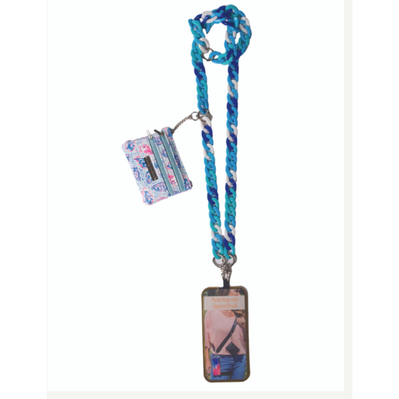 Simply Southern Simply Southern Crossbody Chain Link Phone Wallet Blue
