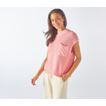 Simply Southern Simply Southern Breeze Knit Top with Pocket Salmon