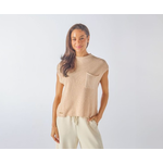 Simply Southern Simply Southern Breeze Knit Top with Pocket Macadamia
