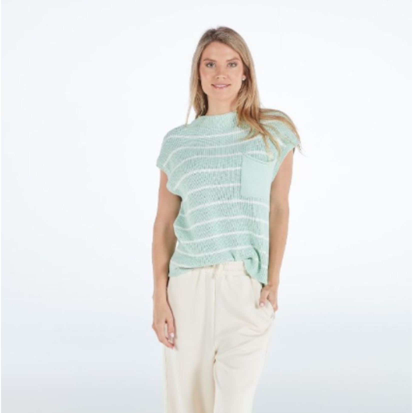 Simply Southern Simply Southern Breeze Knit Top with Pocket Spring