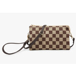 Jen & Co Jen & Co RIley Crossbody Brown Checkered M013