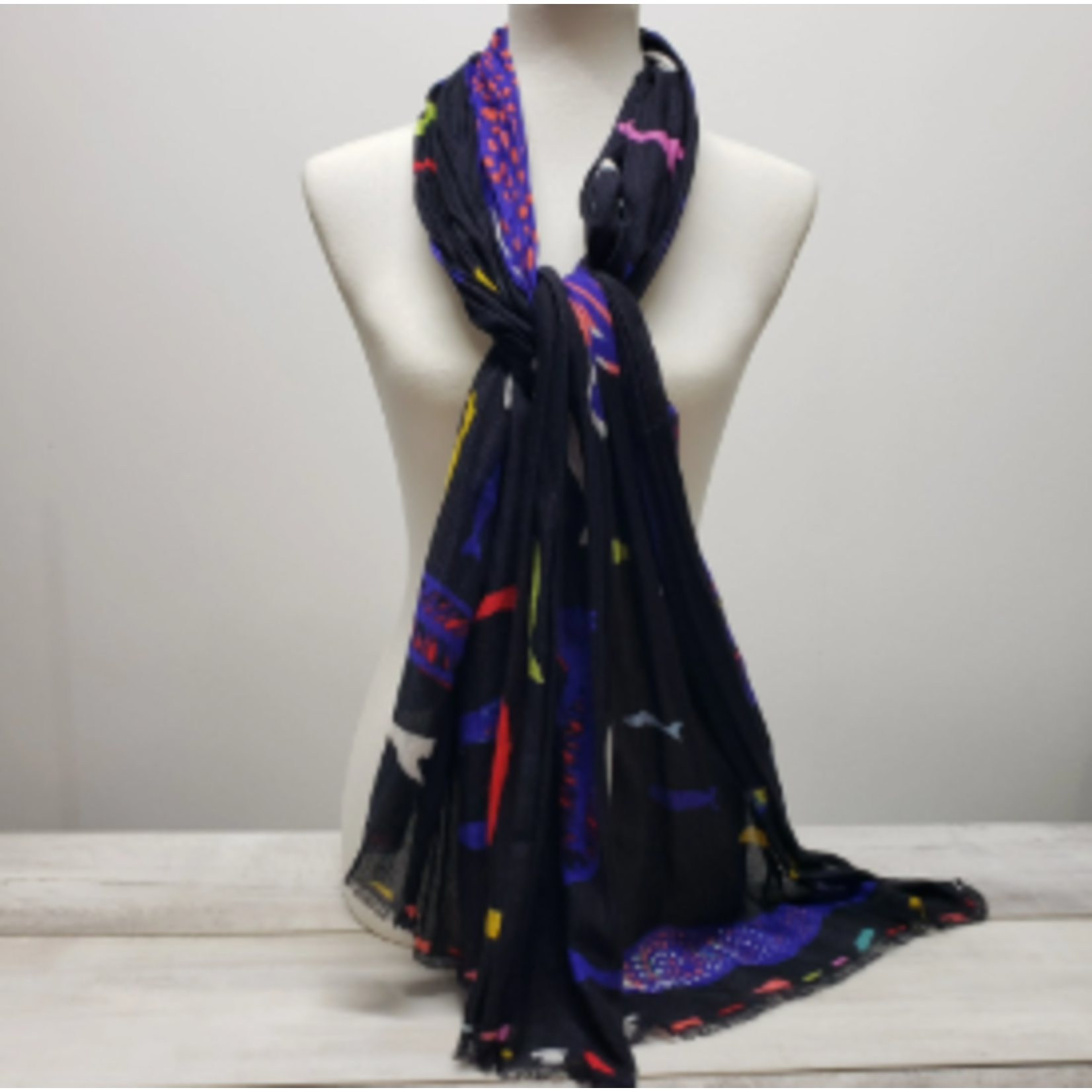 Vera Bradley Vera Bradley Soft Fringe Scarf Fish Multi