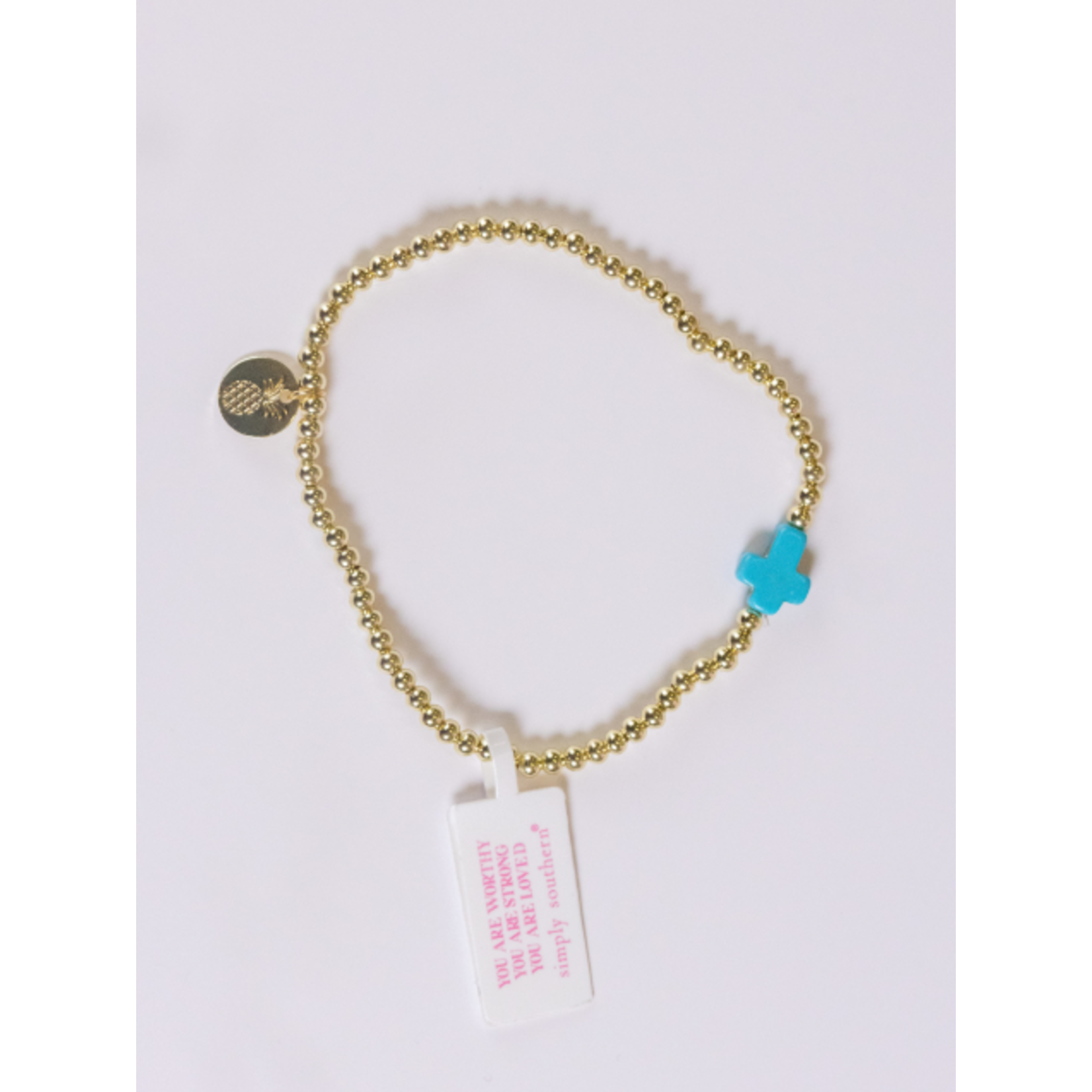 Simply Southern Simply Southern Bracelet Stacks O - Turquoise Cross